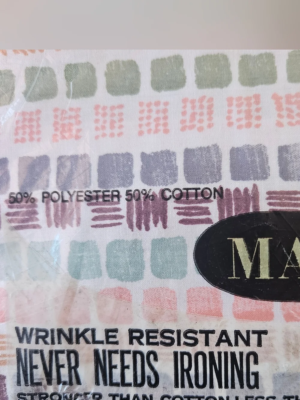 NWT VTG Mastercale Modern Boho Geometric Duvet Cover DEADSTOCK Full MCM 72x84